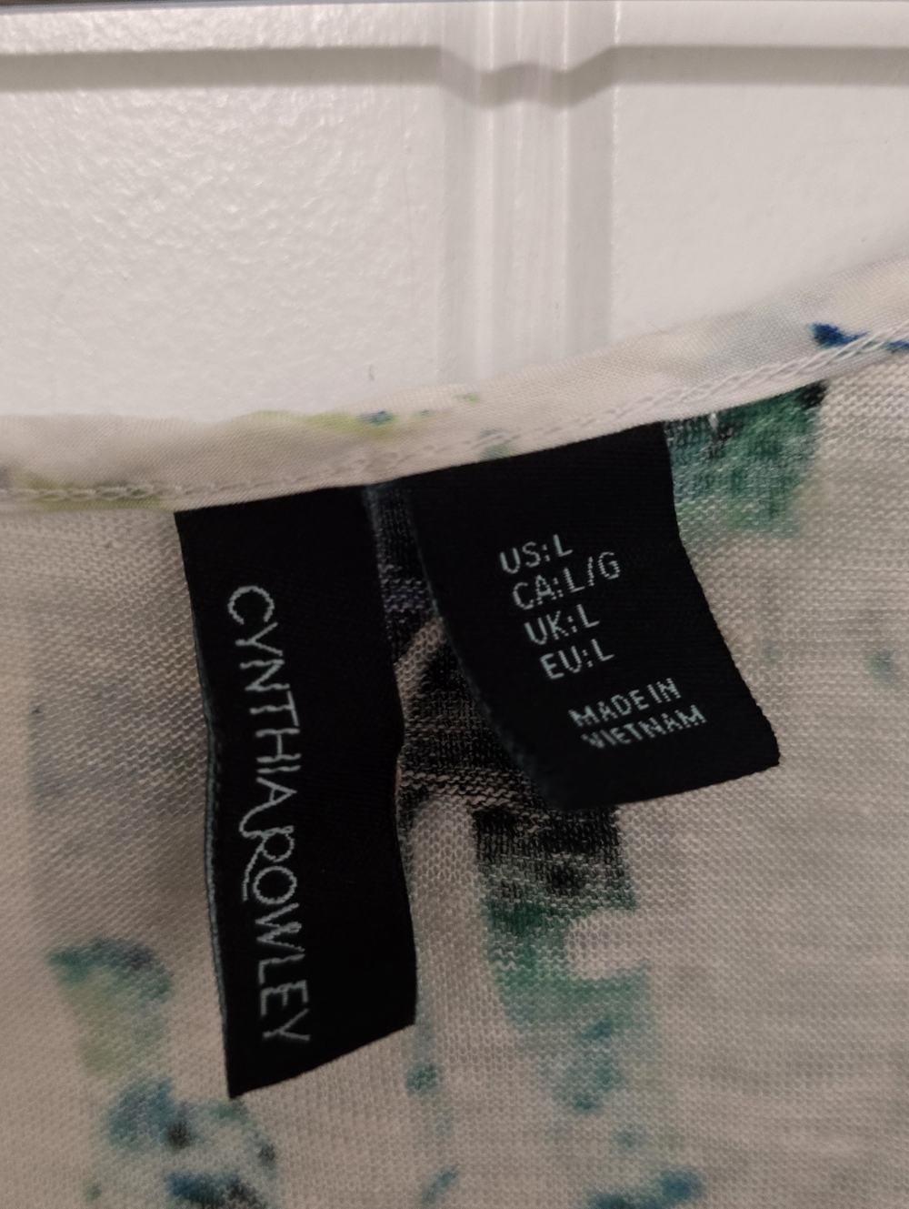 ๐7/25$ Cynthia Rowley Mixed Fabric Linen/Rayon Watercolor Flowey Tank - Picture 4 of 8